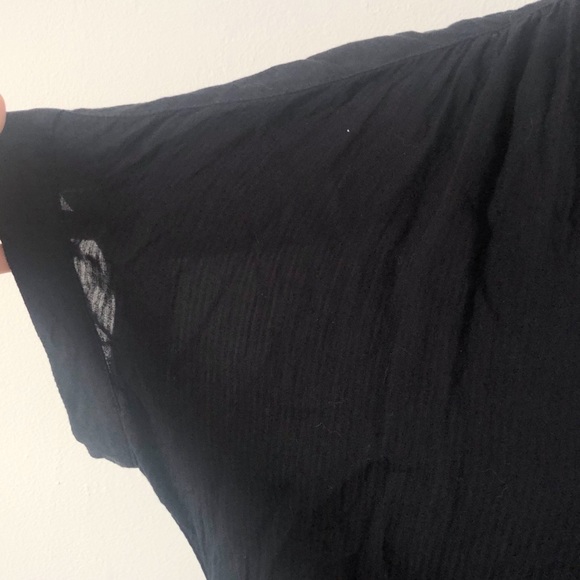 🎀 5/$25 H&M L.O.G.G. black vertical stripe modal shirt dress sz 0 - Picture 6 of 14